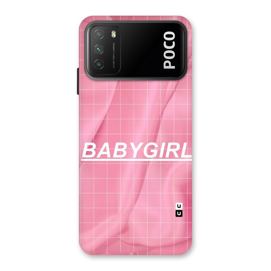 Baby Girl Check Back Case for Poco M3