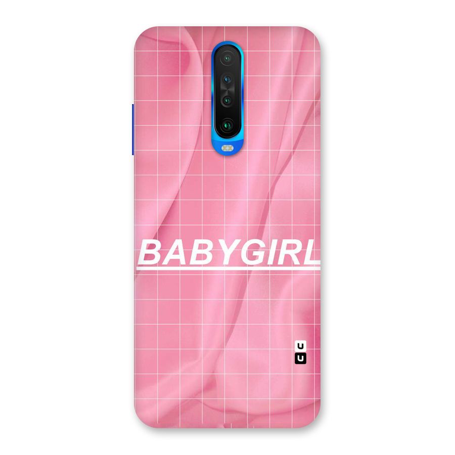 Baby Girl Check Back Case for Poco X2