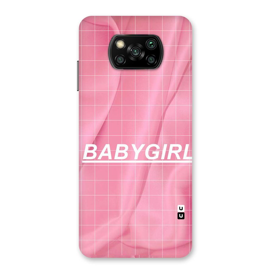 Baby Girl Check Back Case for Poco X3