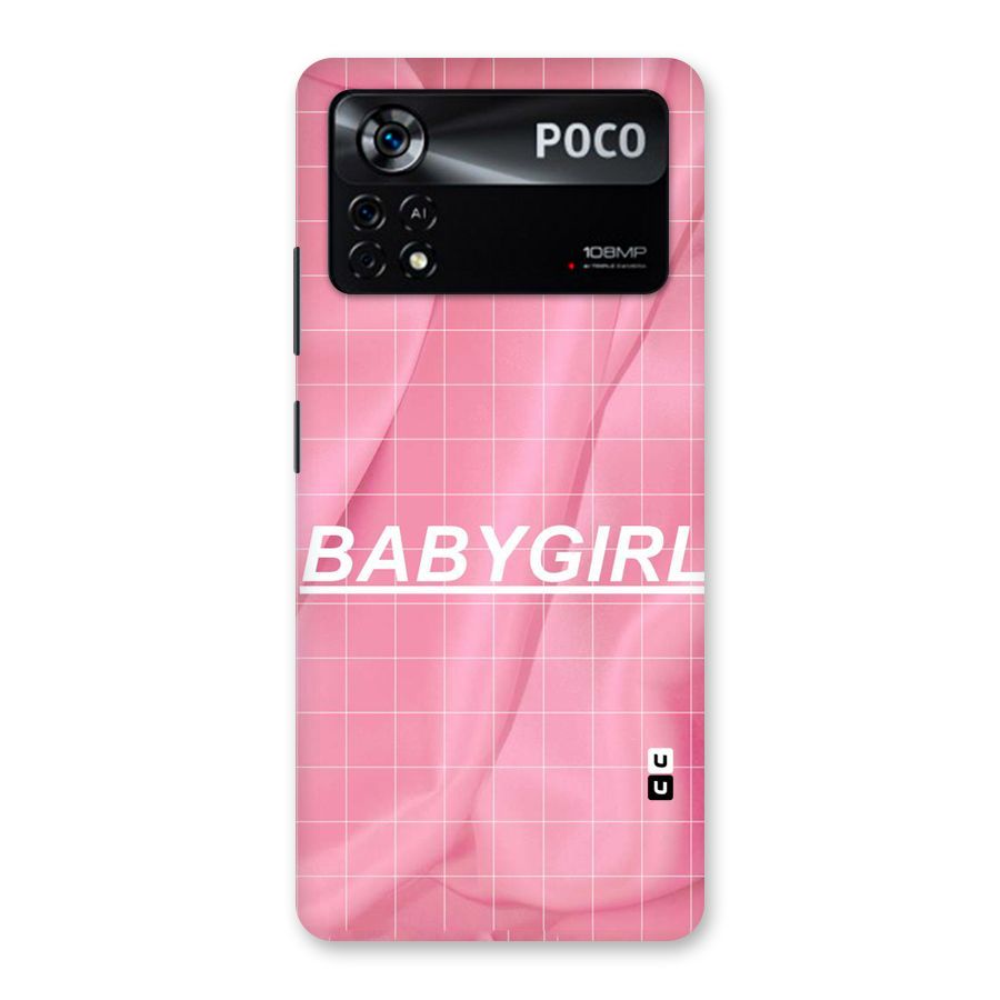 Baby Girl Check Back Case for Poco X4 Pro 5G