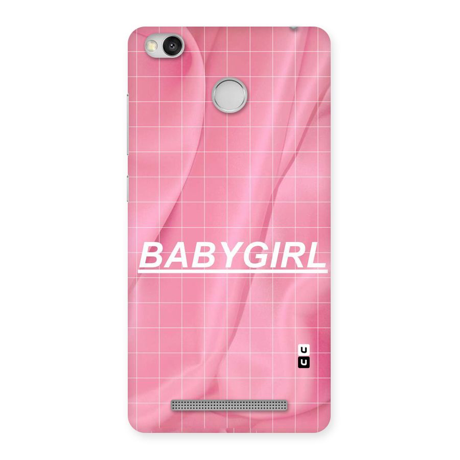 Baby Girl Check Back Case for Redmi 3S Prime