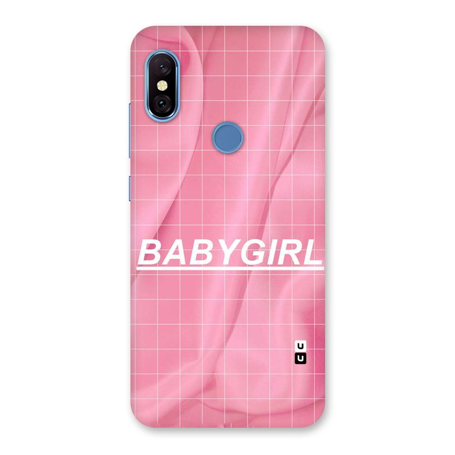 Baby Girl Check Back Case for Redmi Note 6 Pro