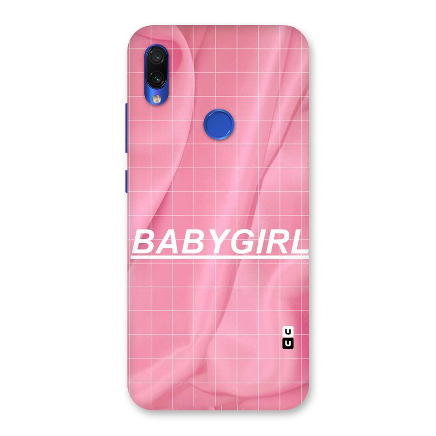 Baby Girl Check Back Case for Redmi Note 7S