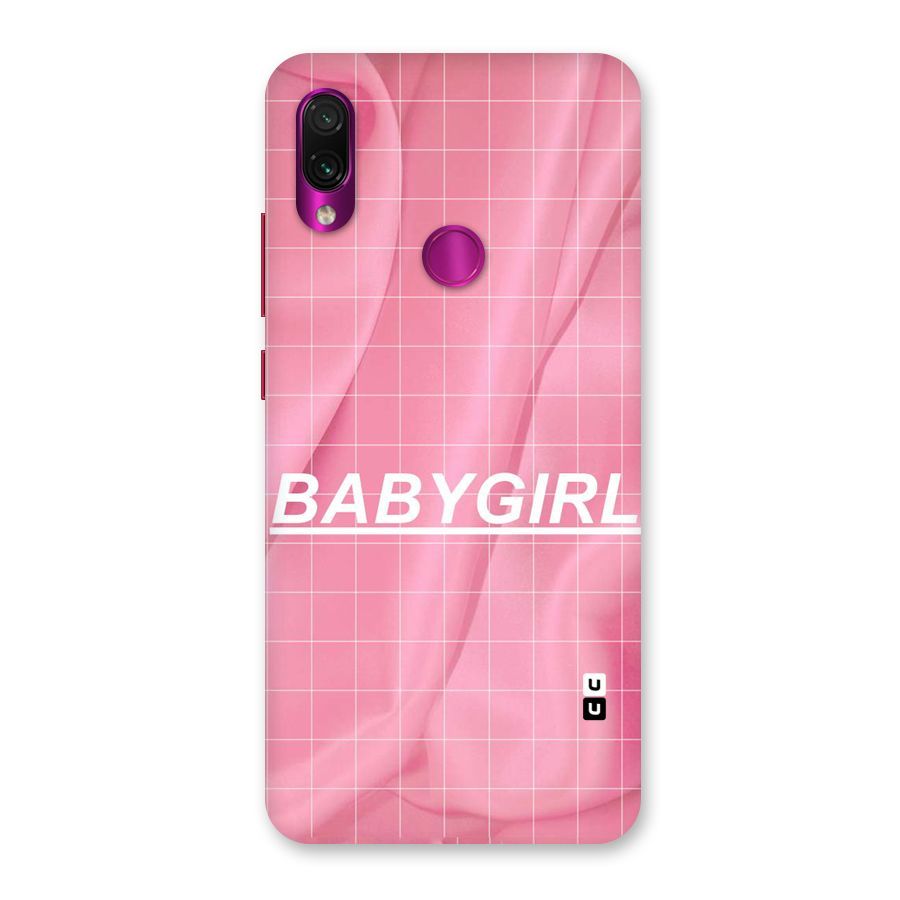 Baby Girl Check Back Case for Redmi Note 7 Pro
