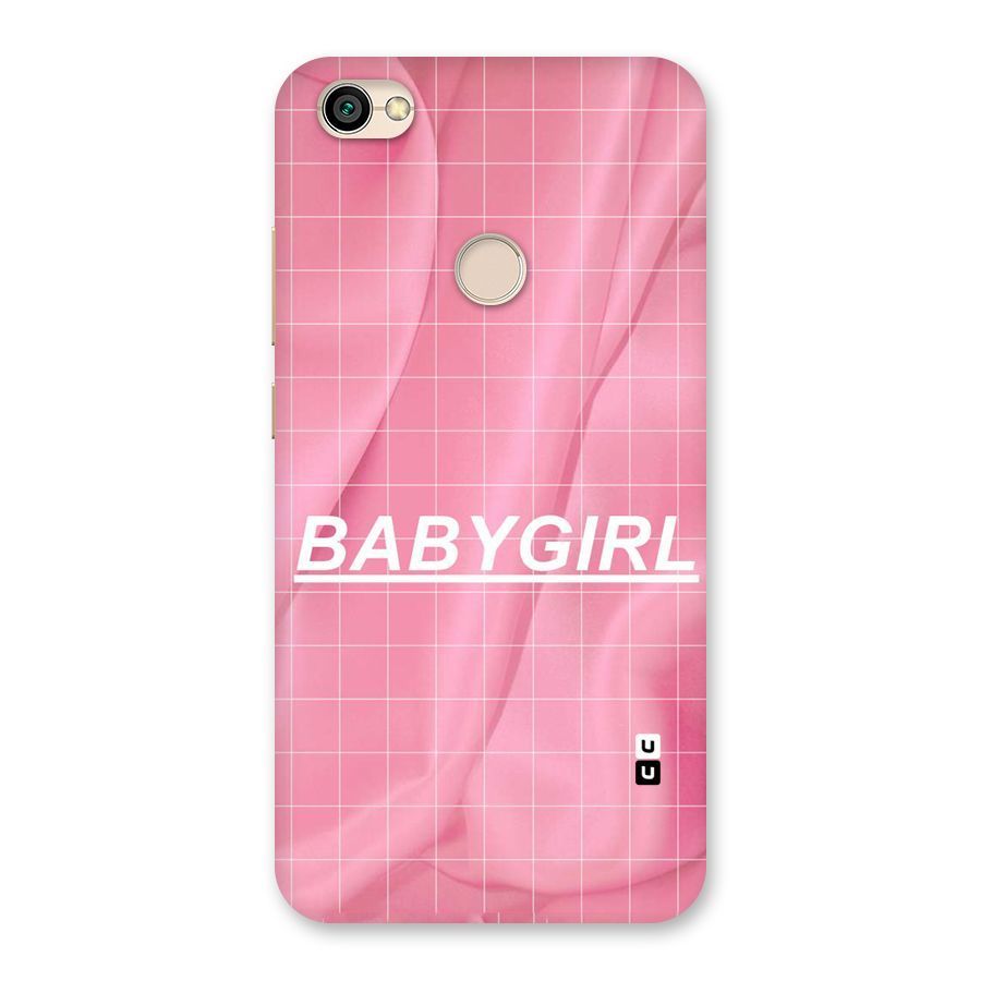 Baby Girl Check Back Case for Redmi Y1 2017