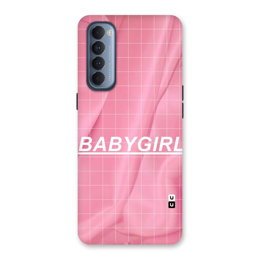 Baby Girl Check Back Case for Reno4 Pro