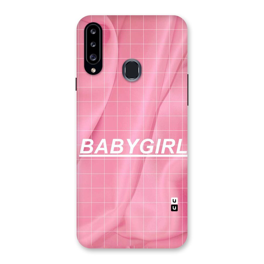 Baby Girl Check Back Case for Samsung Galaxy A20s