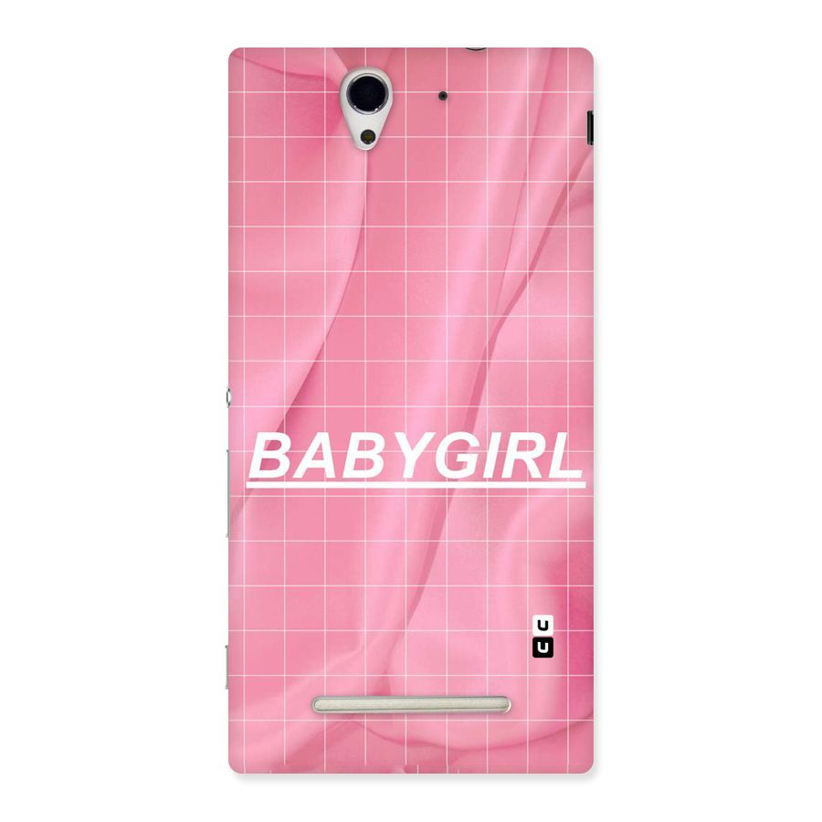 Baby Girl Check Back Case for Sony Xperia C3