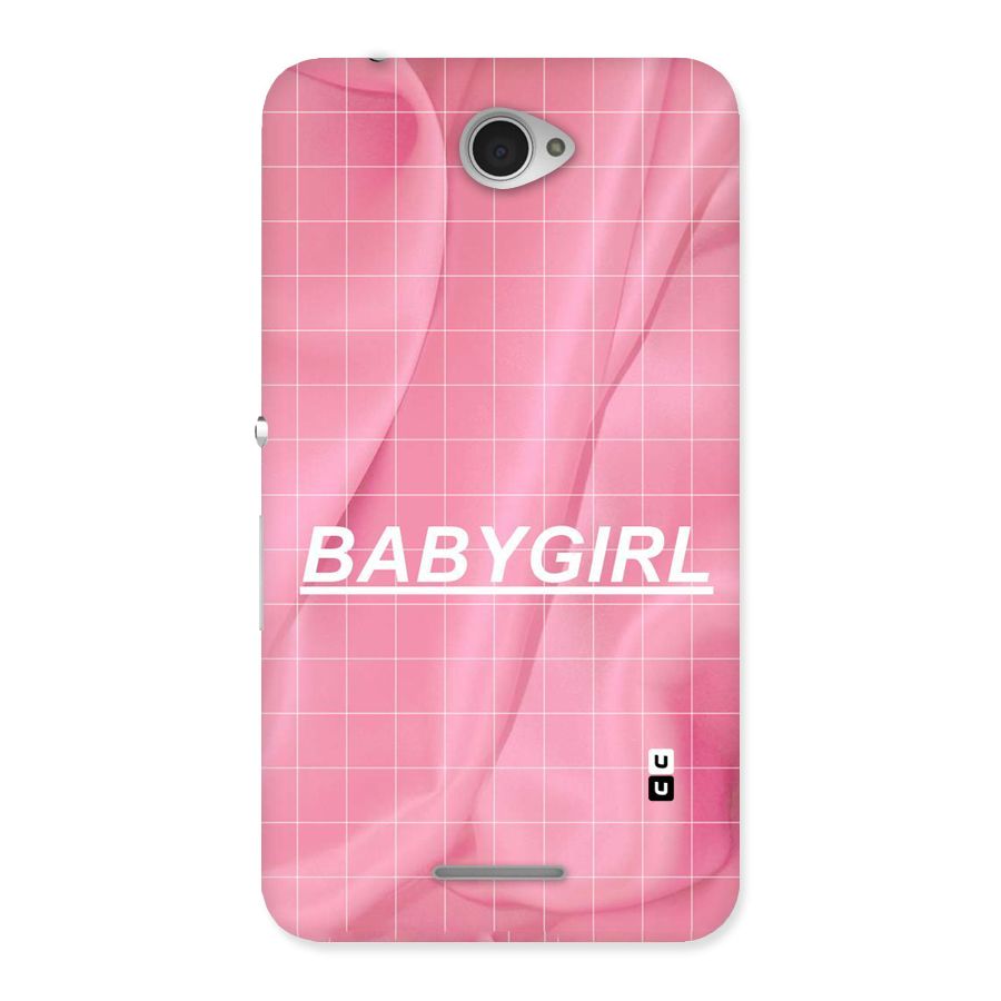 Baby Girl Check Back Case for Sony Xperia E4