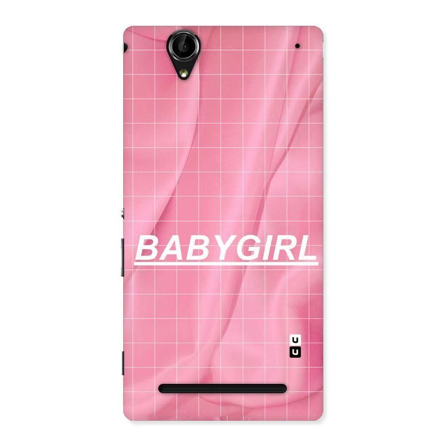 Baby Girl Check Back Case for Sony Xperia T2
