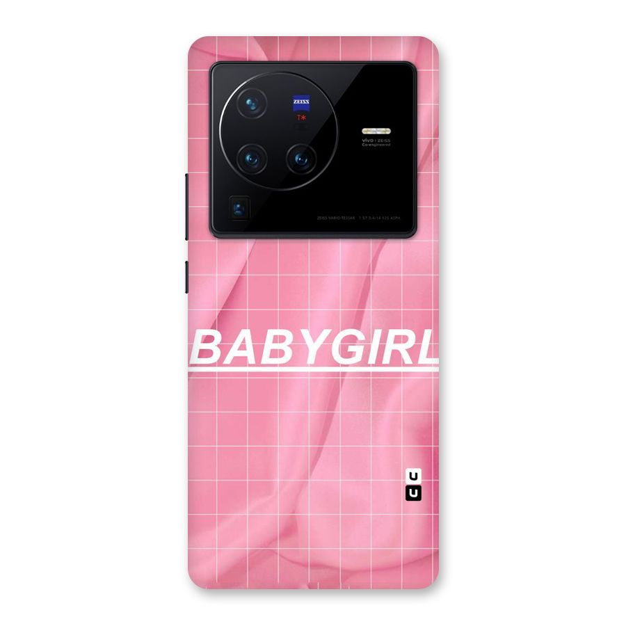 Baby Girl Check Back Case for Vivo X80 Pro