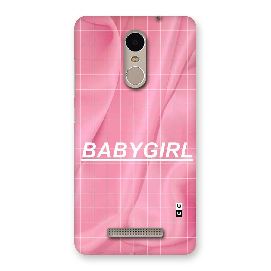 Baby Girl Check Back Case for Xiaomi Redmi Note 3