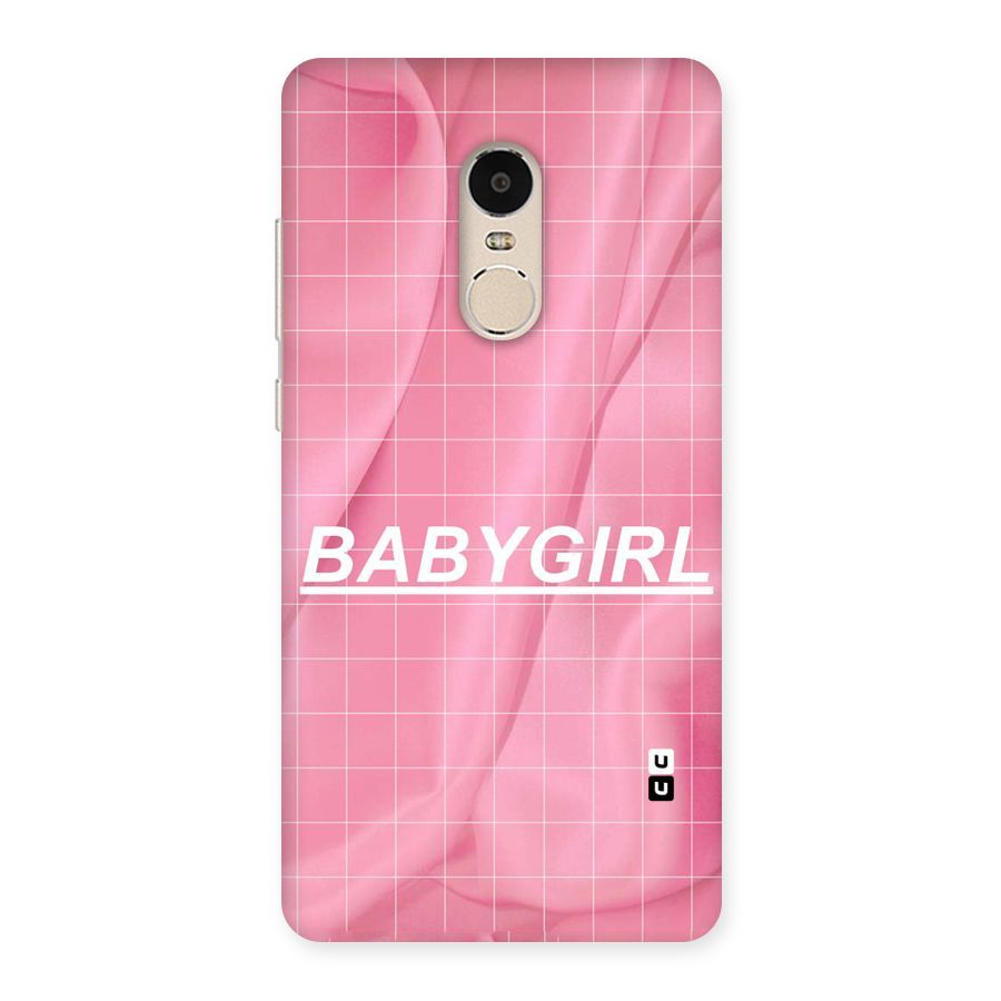 Baby Girl Check Back Case for Xiaomi Redmi Note 4