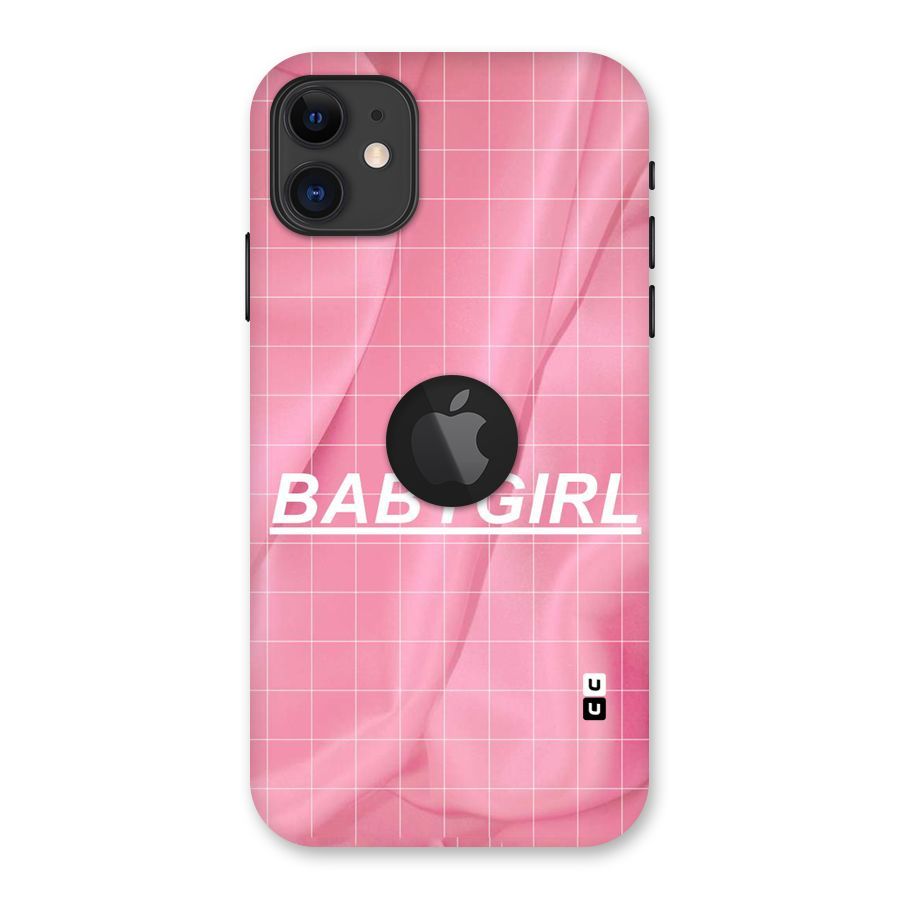 Baby Girl Check Back Case for iPhone 11 Logo Cut