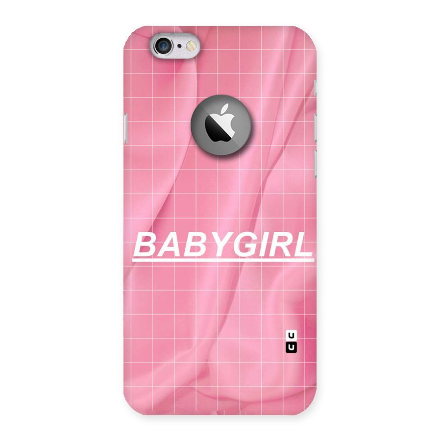 Baby Girl Check Back Case for iPhone 6 Logo Cut