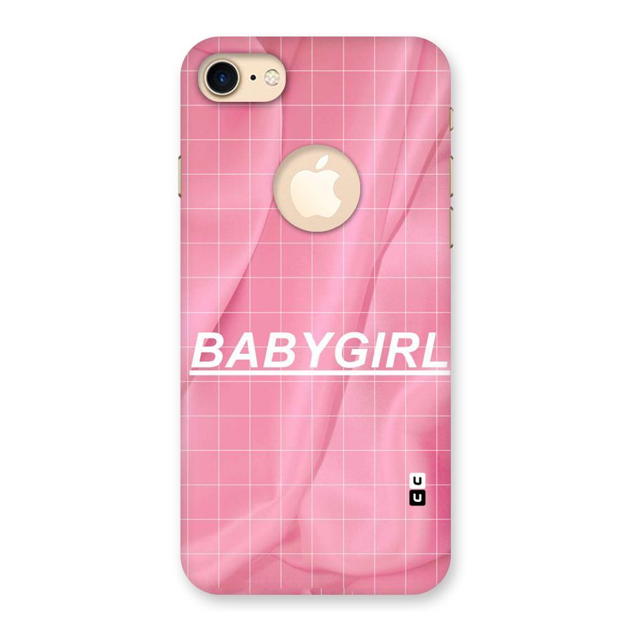 Baby Girl Check Back Case for iPhone 7 Logo Cut