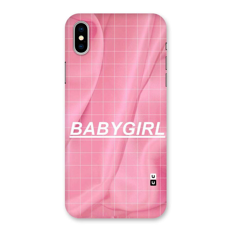 Baby Girl Check Back Case for iPhone XS