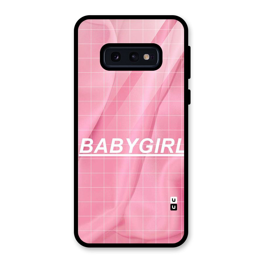 Baby Girl Check Glass Back Case for Galaxy S10e