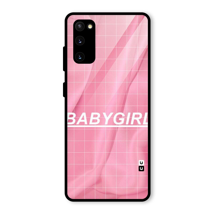 Baby Girl Check Glass Back Case for Galaxy S20 FE 5G