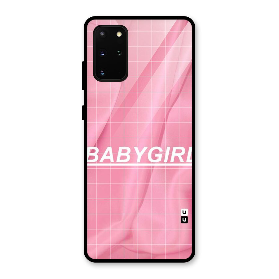 Baby Girl Check Glass Back Case for Galaxy S20 Plus