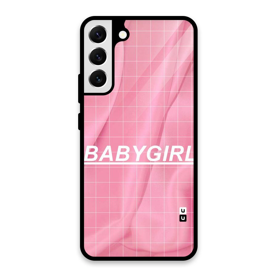 Baby Girl Check Glass Back Case for Galaxy S22 Plus 5G