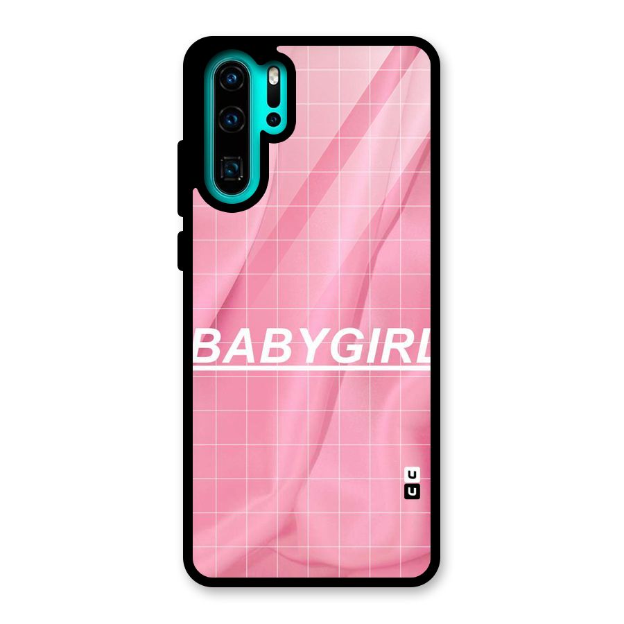 Baby Girl Check Glass Back Case for Huawei P30 Pro