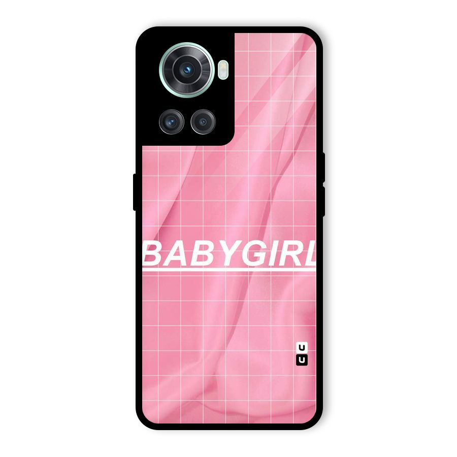 Baby Girl Check Glass Back Case for OnePlus 10R