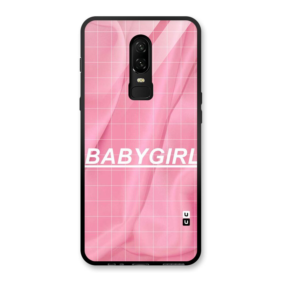 Baby Girl Check Glass Back Case for OnePlus 6