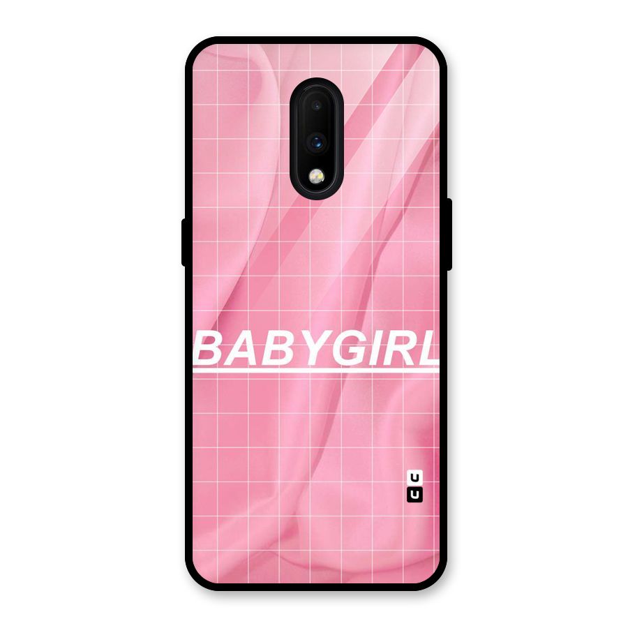 Baby Girl Check Glass Back Case for OnePlus 7