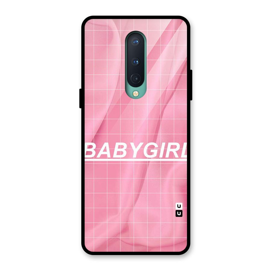 Baby Girl Check Glass Back Case for OnePlus 8