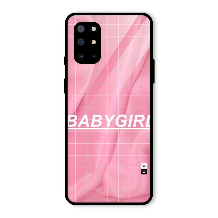 Baby Girl Check Glass Back Case for OnePlus 8T