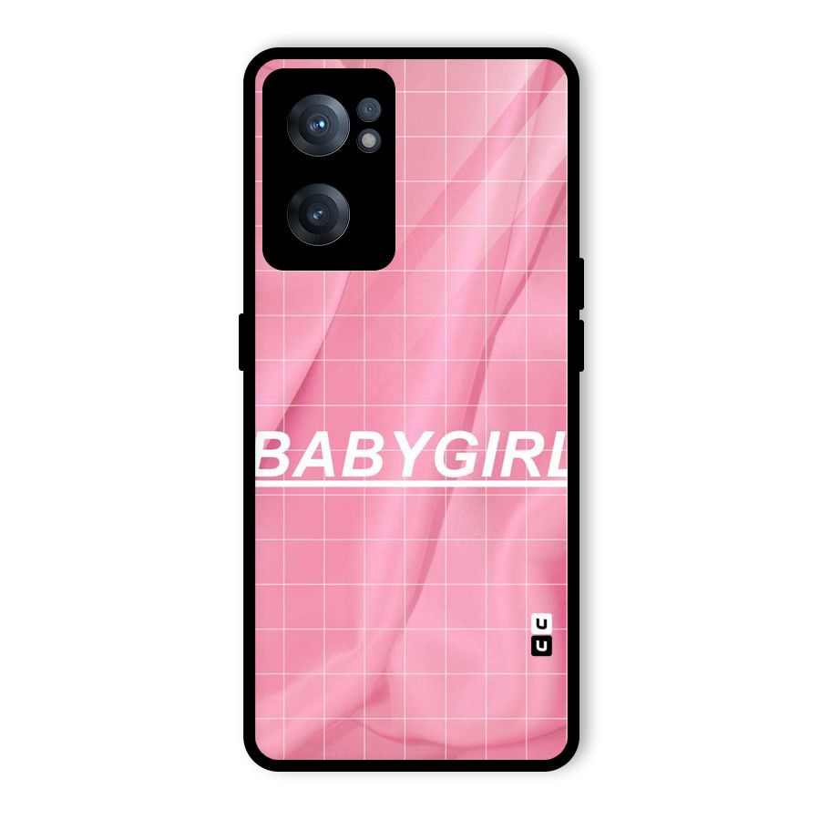 Baby Girl Check Glass Back Case for OnePlus Nord CE 2 5G