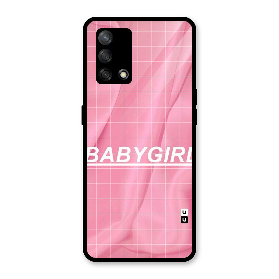 Baby Girl Check Glass Back Case for Oppo F19