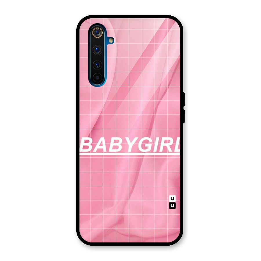 Baby Girl Check Glass Back Case for Realme 6 Pro