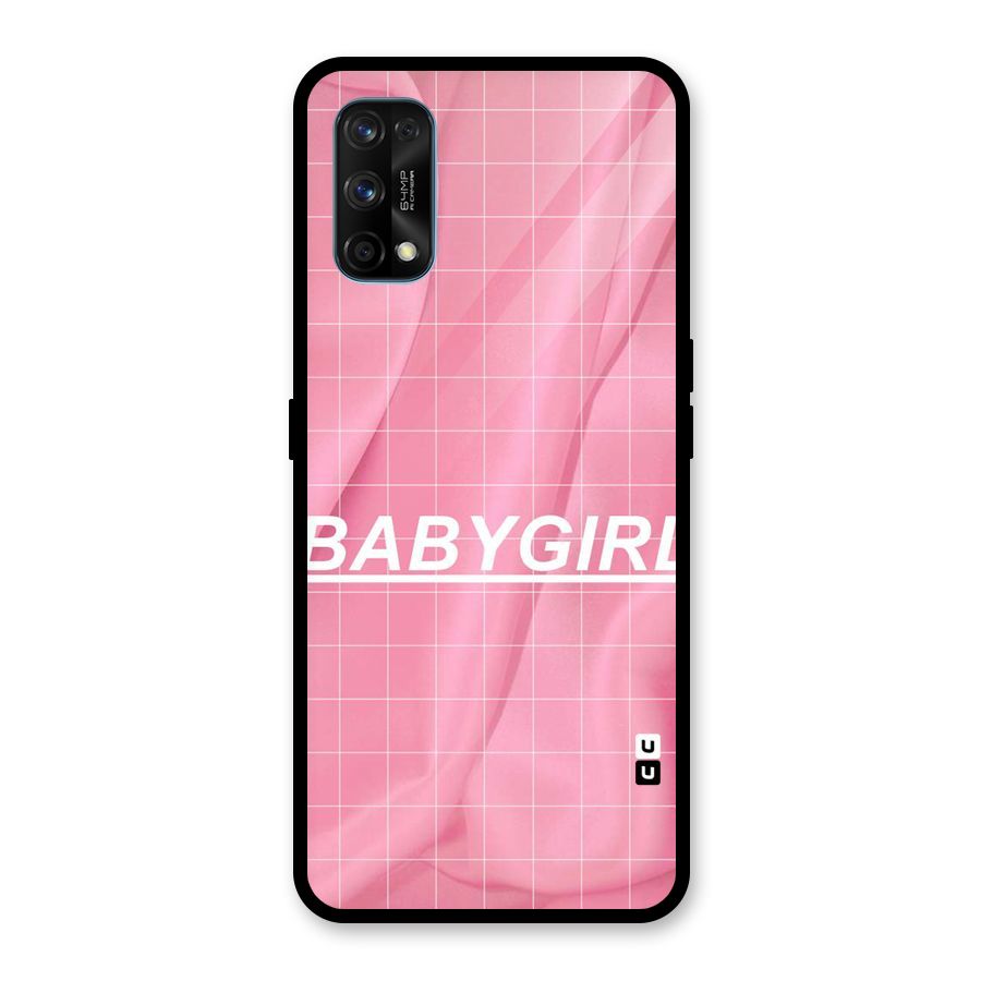 Baby Girl Check Glass Back Case for Realme 7 Pro