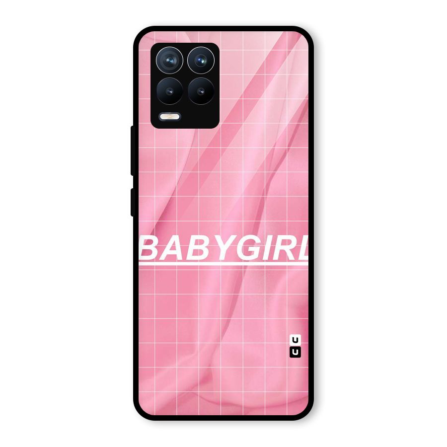 Baby Girl Check Glass Back Case for Realme 8 Pro