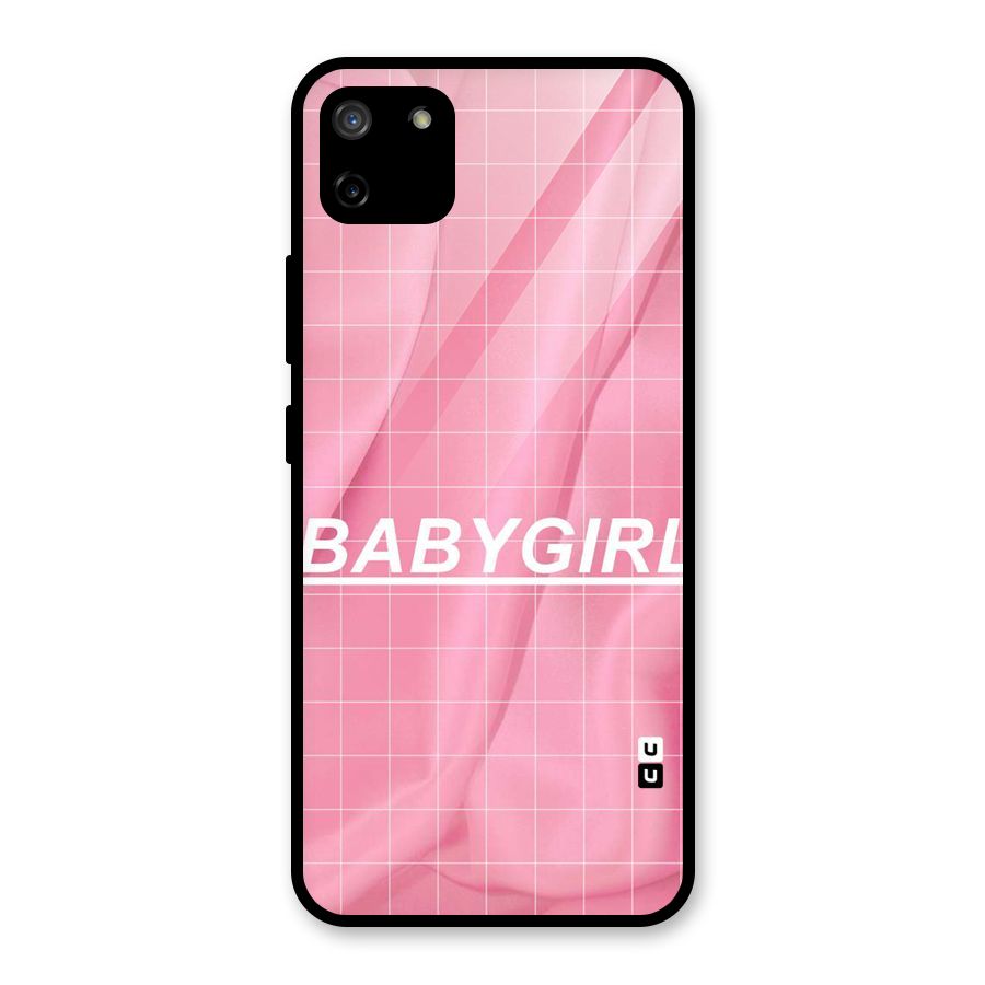 Baby Girl Check Glass Back Case for Realme C11