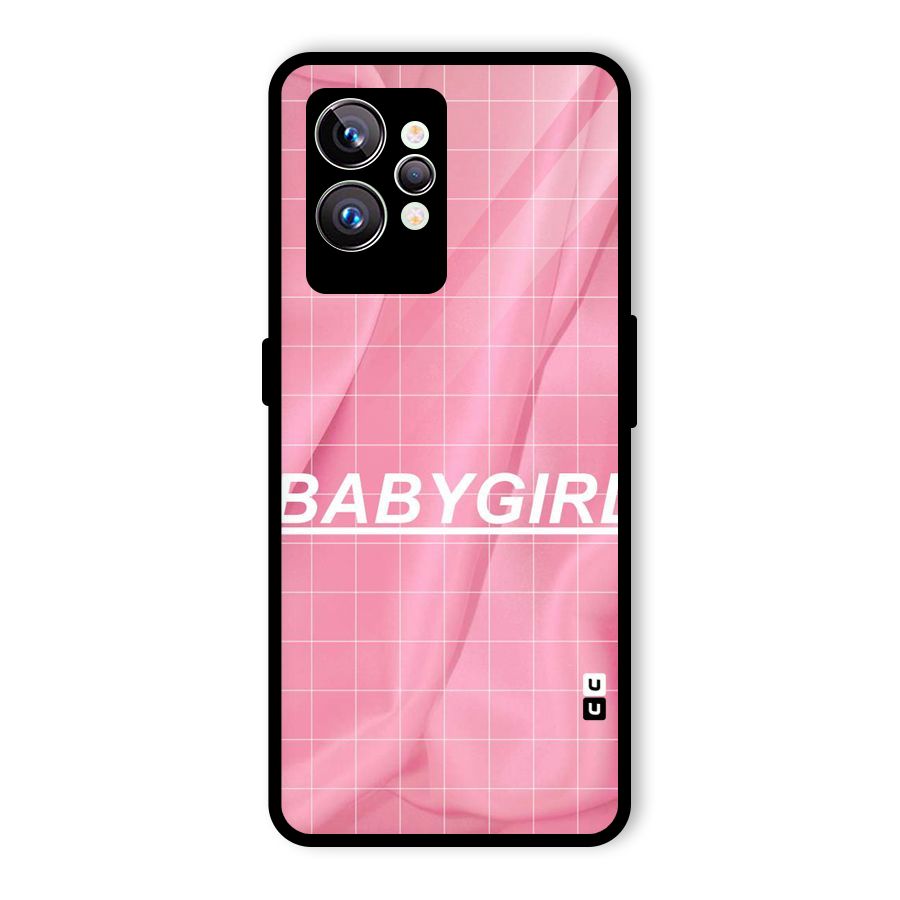 Baby Girl Check Glass Back Case for Realme GT2 Pro
