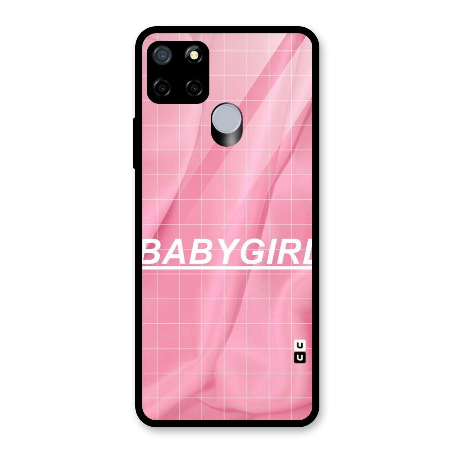 Baby Girl Check Glass Back Case for Realme Narzo 20