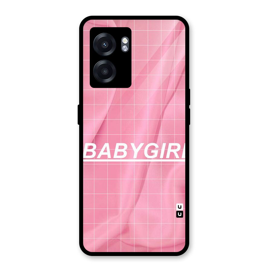 Baby Girl Check Glass Back Case for Realme Narzo 50 5G