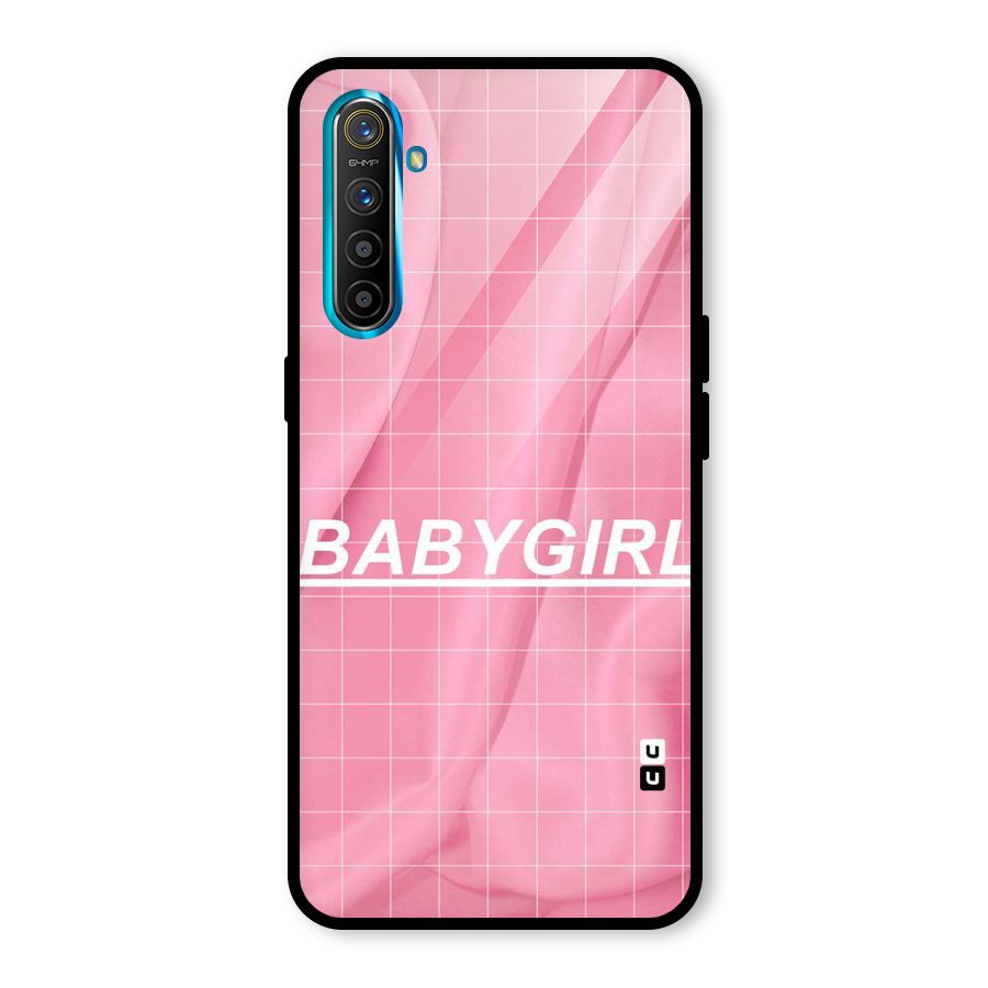 Baby Girl Check Glass Back Case for Realme X2