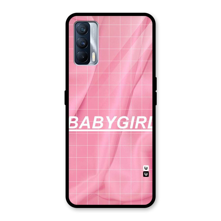 Baby Girl Check Glass Back Case for Realme X7