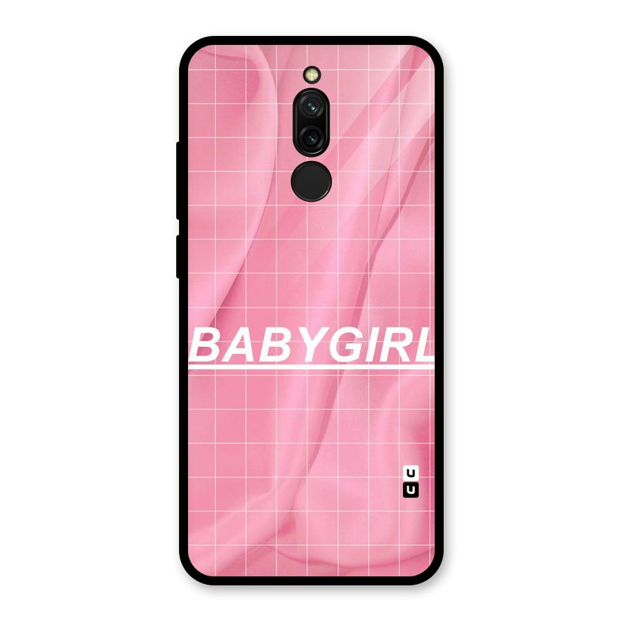 Baby Girl Check Glass Back Case for Redmi 8