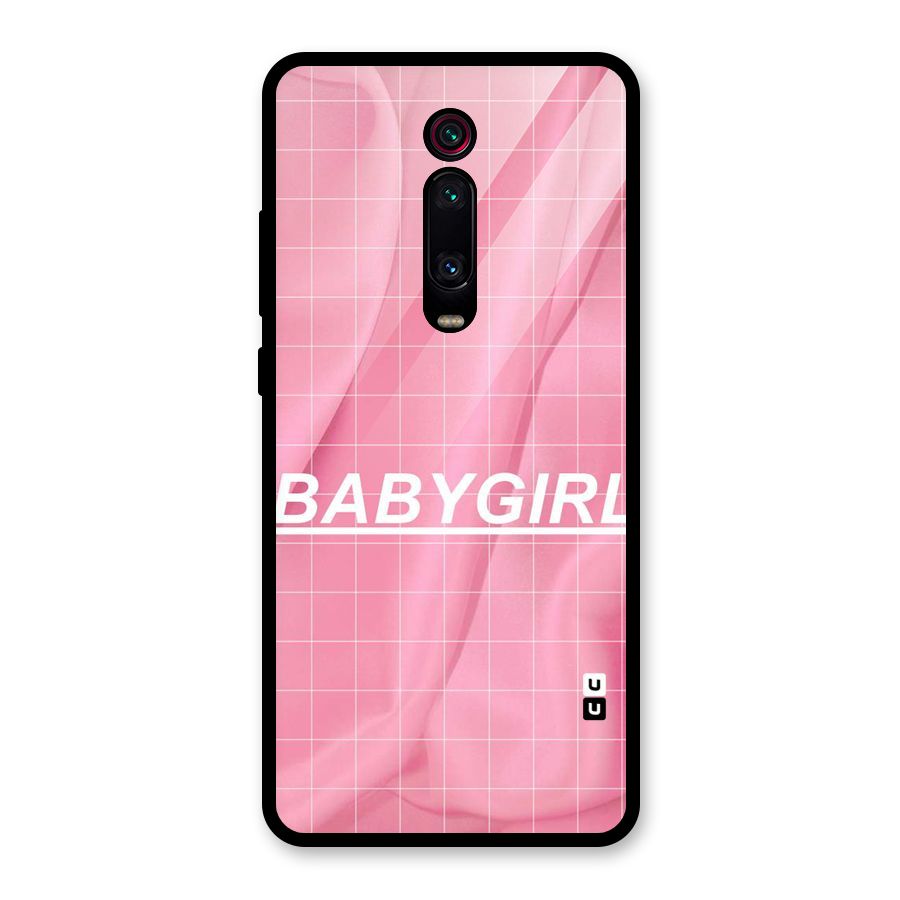 Baby Girl Check Glass Back Case for Redmi K20