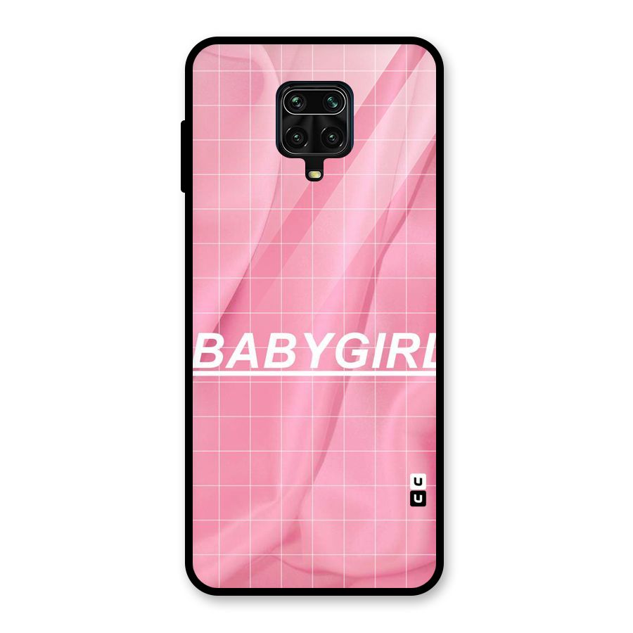 Baby Girl Check Glass Back Case for Redmi Note 10 Lite