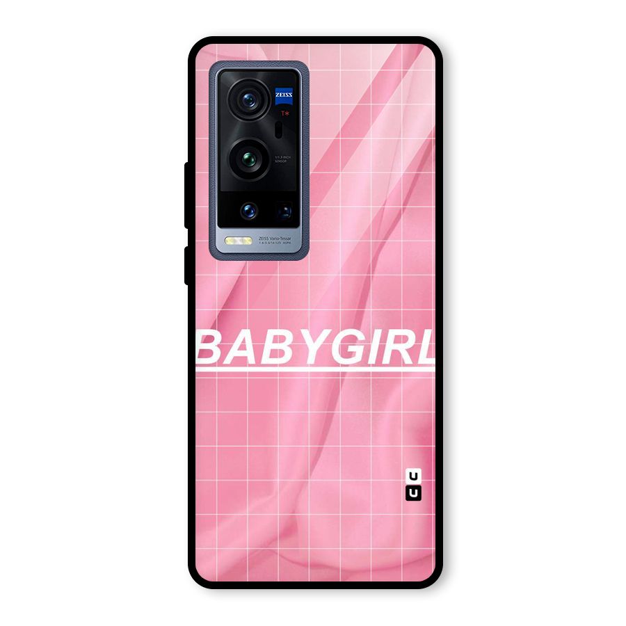 Baby Girl Check Glass Back Case for Vivo X60 Pro Plus
