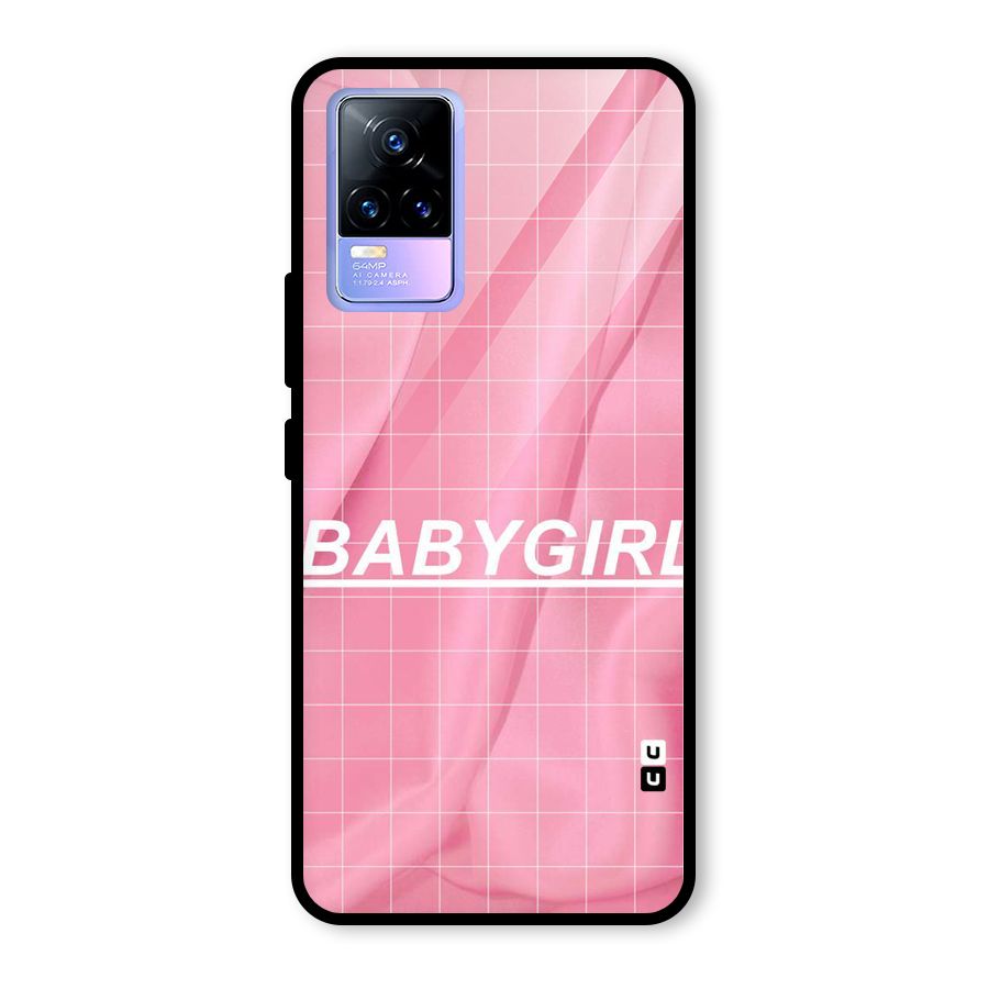 Baby Girl Check Glass Back Case for Vivo Y73
