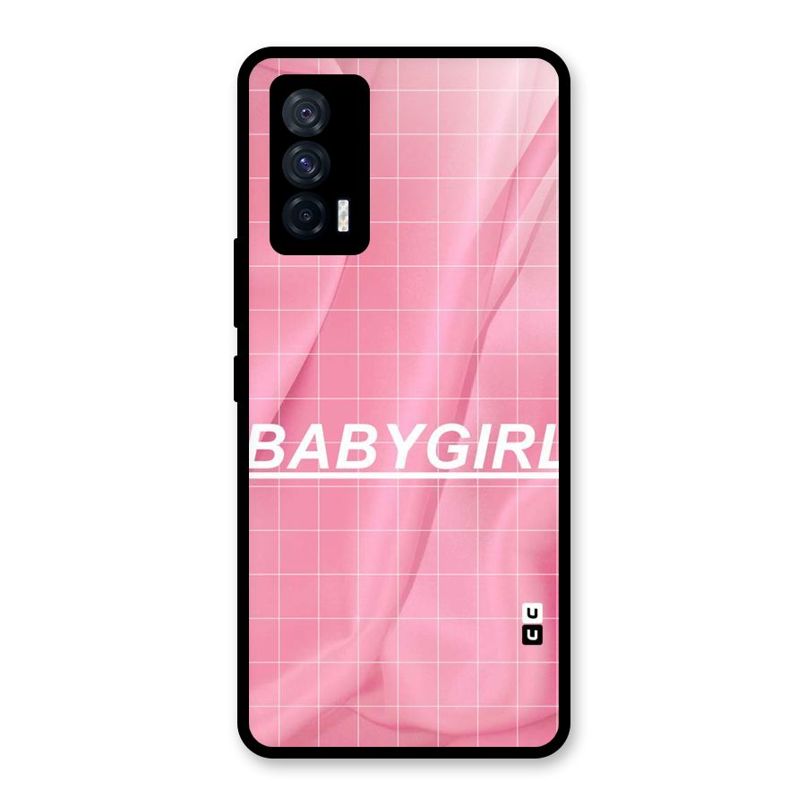 Baby Girl Check Glass Back Case for Vivo iQOO 7 5G