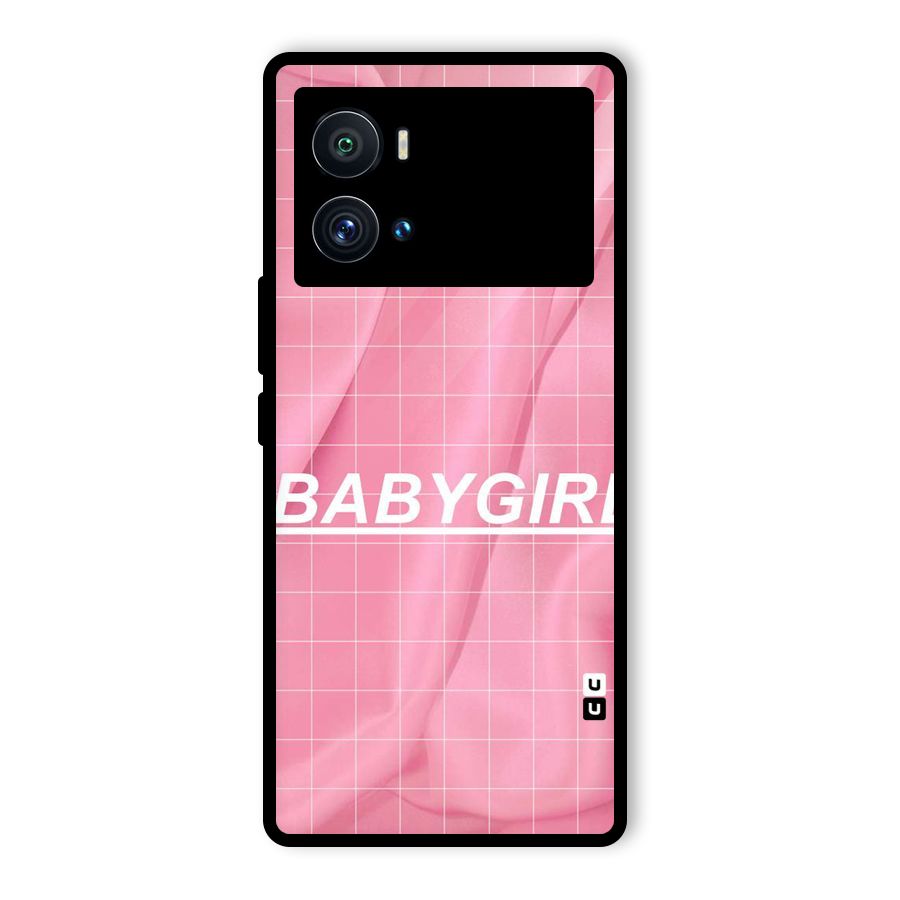 Baby Girl Check Glass Back Case for Vivo iQOO 9 Pro