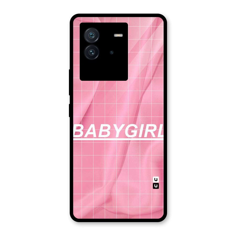 Baby Girl Check Glass Back Case for Vivo iQOO Neo 6 5G